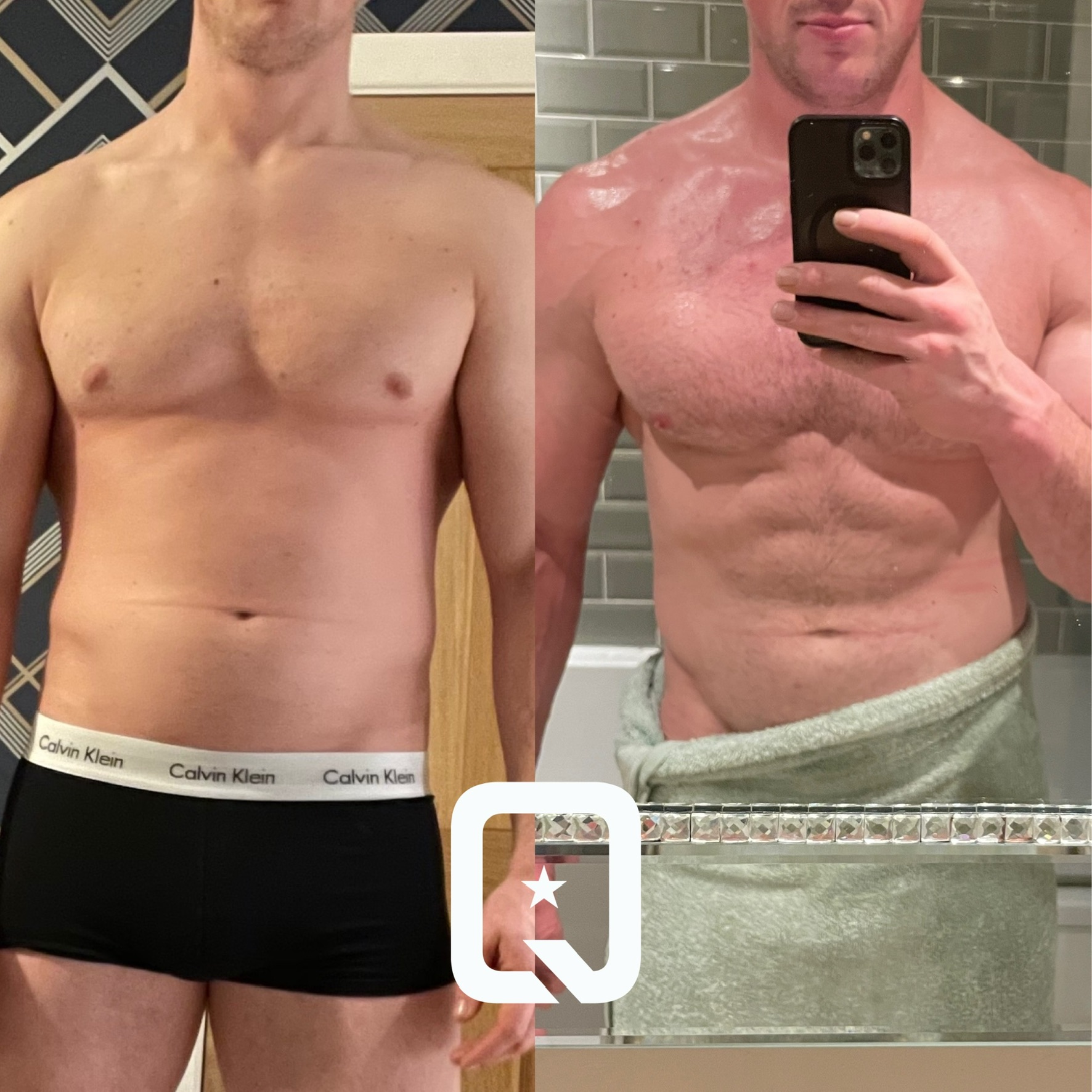 Lewis before and after transformation — LQuinn Training Oldham